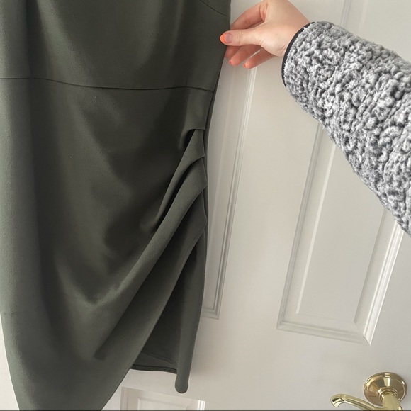 Blue Blush Asymmetric Mini Bodycon Dress - Picture 2 of 7